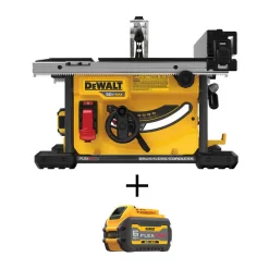 DEWALT DCS7485BWDCB606 FLEXVOLT 60V MAX Cordless Brushless 8-1/4 in. Table Saw Kit with FLEXVOLT 20V/60V MAX Lithium-Ion 6.0Ah Battery Pack