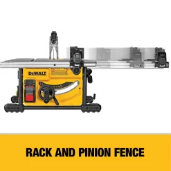 DEWALT DWE7485W7440 15 Amp Corded 8-1/4 in. Compact Jobsite Table Saw and Heavy-Duty Rolling Table Saw Stand