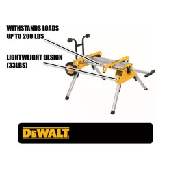 DEWALT DWE7485W7440 15 Amp Corded 8-1/4 in. Compact Jobsite Table Saw and Heavy-Duty Rolling Table Saw Stand