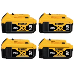 DEWALT DCB205-4 20V MAX XR Premium Lithium-Ion 5.0Ah Battery (4 Pack)