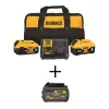 DEWALT DCB606DCB246CK 20V MAX Lithium-Ion Starter Kit 6.0Ah Battery, 4.0Ah Battery, Charger & Kit Bag and FLEXVOLT 20V/60V 6.0Ah Battery