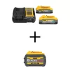 DEWALT DCBP315-2CWB606 Powerstack 20V Lithium-Ion 5.0 Ah and 1.7 Ah Batteries, FLEXVOLT 20V/60V MAX Lithium-Ion 6.0Ah Battery and Charger