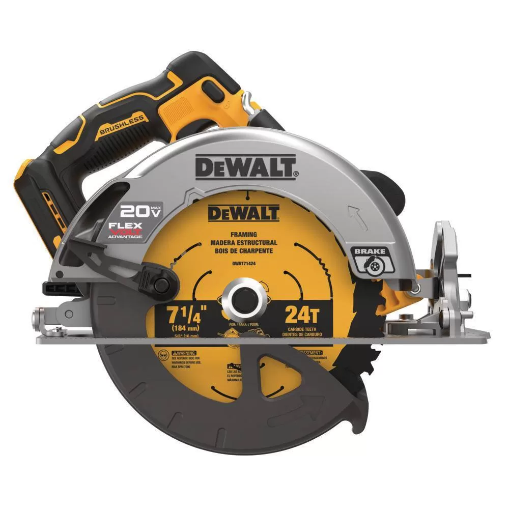 DEWALT DCS573BDCB246CK 20V MAX Cordless Brushless 7-1/4 in. Circular Saw, (1) 20V 6.0Ah and (1) 20V 4.0Ah Batteries, and Charger