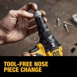 DEWALT DCF403D1 20-Volt Maximum XR Lithium-Ion Brushless Cordless 3/16 in. Rivet Tool Kit with two 2.0Ah Batteries, Charger and Bag