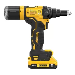 DEWALT DCF403D1 20-Volt Maximum XR Lithium-Ion Brushless Cordless 3/16 in. Rivet Tool Kit with two 2.0Ah Batteries, Charger and Bag