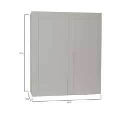 Hampton Bay KW3642-SDV Shaker 36 in. W x 12 in. D x 42 in. H Assembled Wall Kitchen Cabinet in Dove Gray