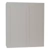 Hampton Bay KW3642-SDV Shaker 36 in. W x 12 in. D x 42 in. H Assembled Wall Kitchen Cabinet in Dove Gray