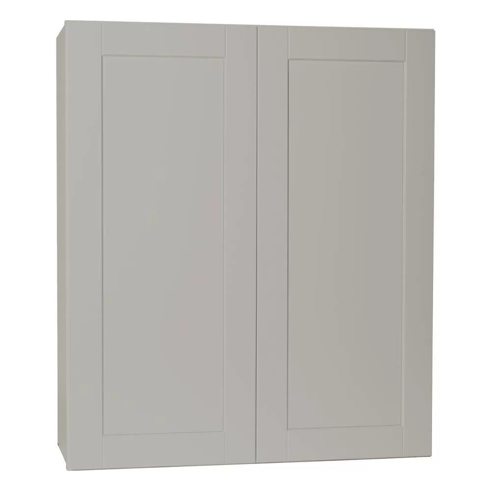 Hampton Bay KW3642-SDV Shaker 36 in. W x 12 in. D x 42 in. H Assembled Wall Kitchen Cabinet in Dove Gray