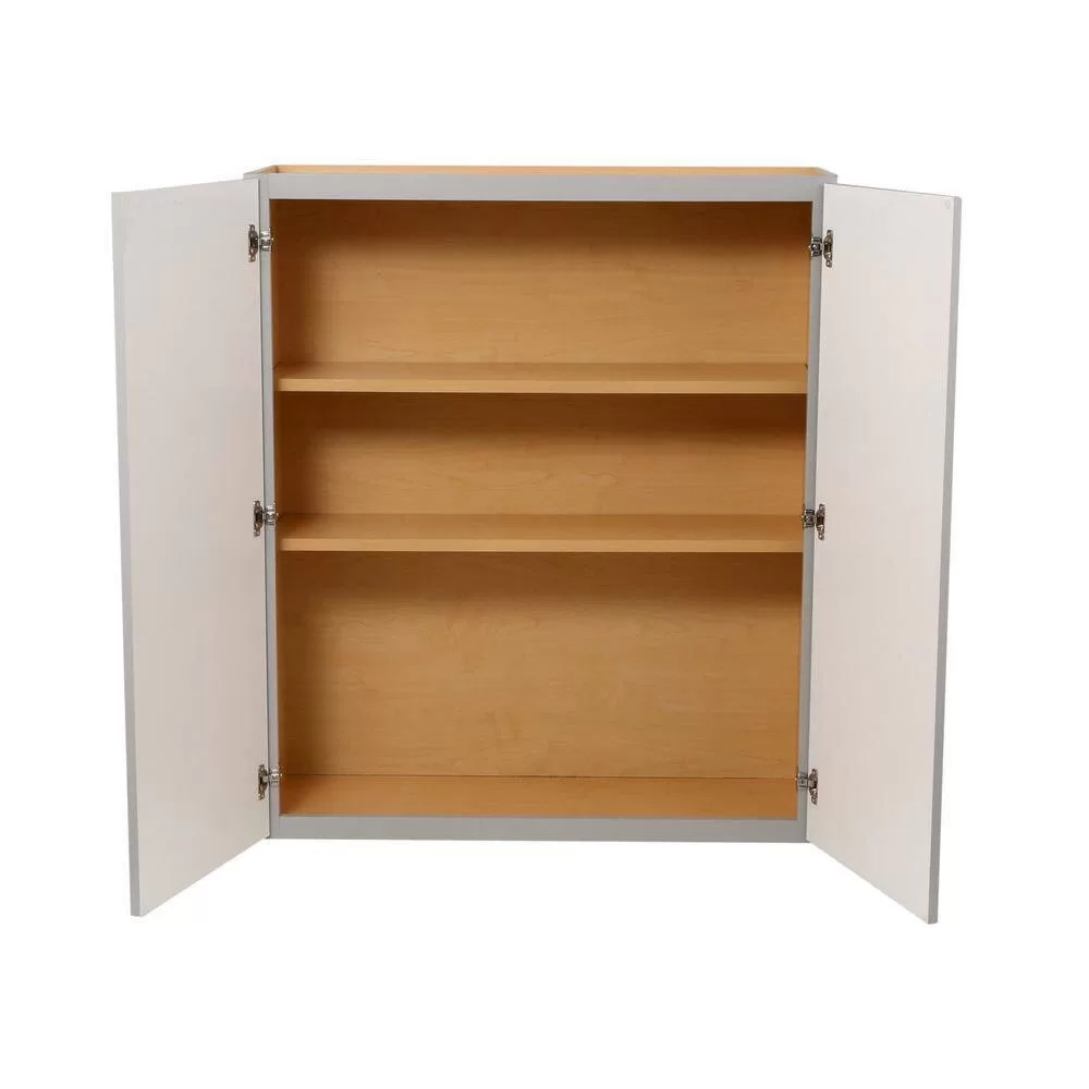 Hampton Bay KW3642-SDV Shaker 36 in. W x 12 in. D x 42 in. H Assembled Wall Kitchen Cabinet in Dove Gray