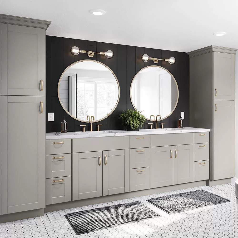 Hampton Bay KW3642-SDV Shaker 36 in. W x 12 in. D x 42 in. H Assembled Wall Kitchen Cabinet in Dove Gray