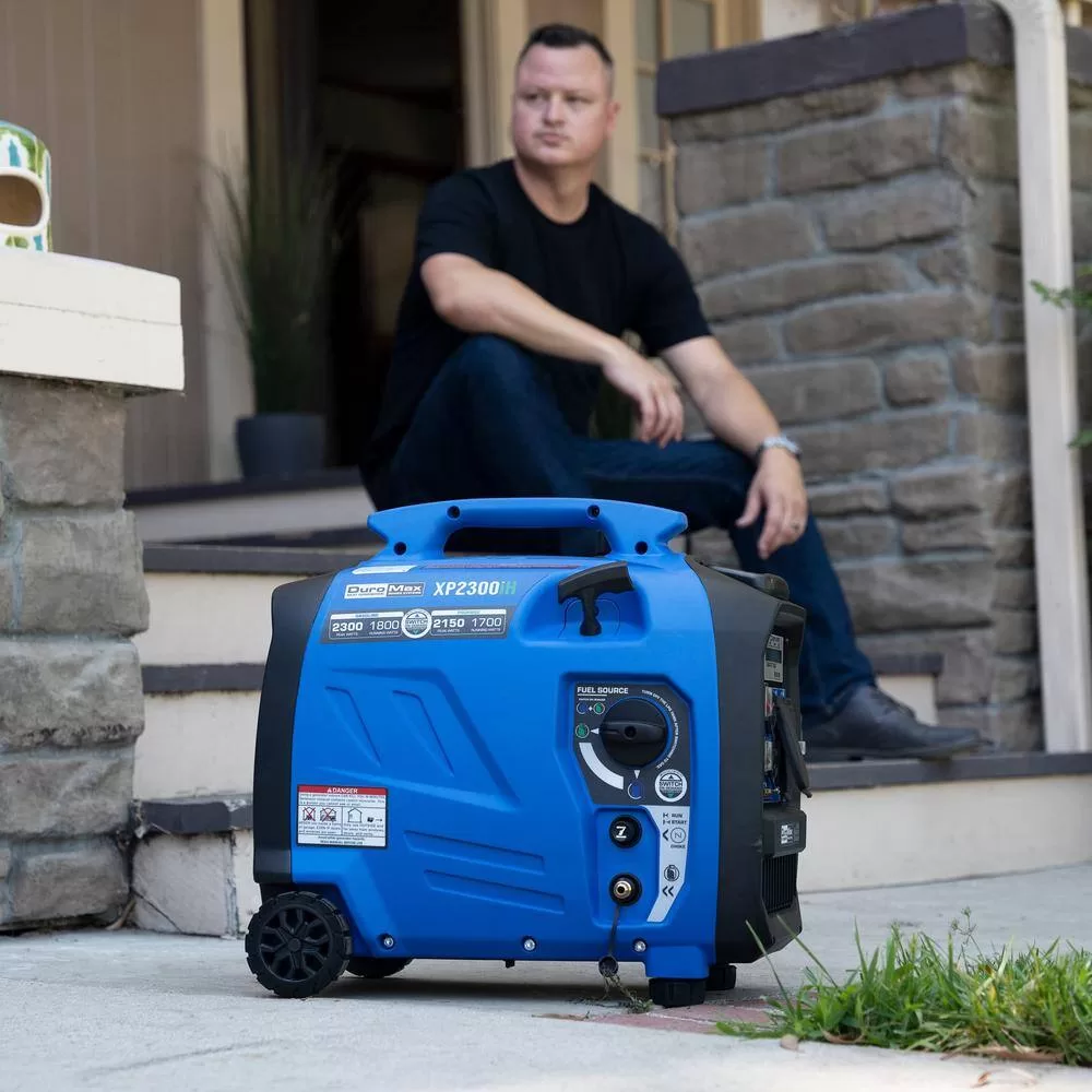 DUROMAX XP2300iH 2,300-Watt/1,800-Watt Recoil Start Dual Fuel Portable Digital Inverter Generator 50-State