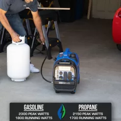 DUROMAX XP2300iH 2,300-Watt/1,800-Watt Recoil Start Dual Fuel Portable Digital Inverter Generator 50-State