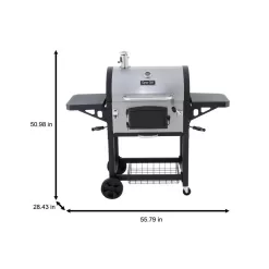 Dyna-Glo DGN486SNC-D Heavy-Duty Large Charcoal Grill in Black and Stainless Steel
