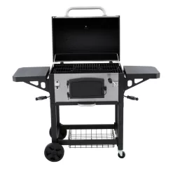 Dyna-Glo DGN486SNC-D Heavy-Duty Large Charcoal Grill in Black and Stainless Steel