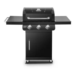 Dyna-Glo DGP397CNN-D Premier 3-Burner Natural Gas Grill in Black with Folding Side Tables