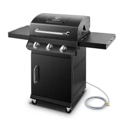 Dyna-Glo DGP397CNN-D Premier 3-Burner Natural Gas Grill in Black with Folding Side Tables
