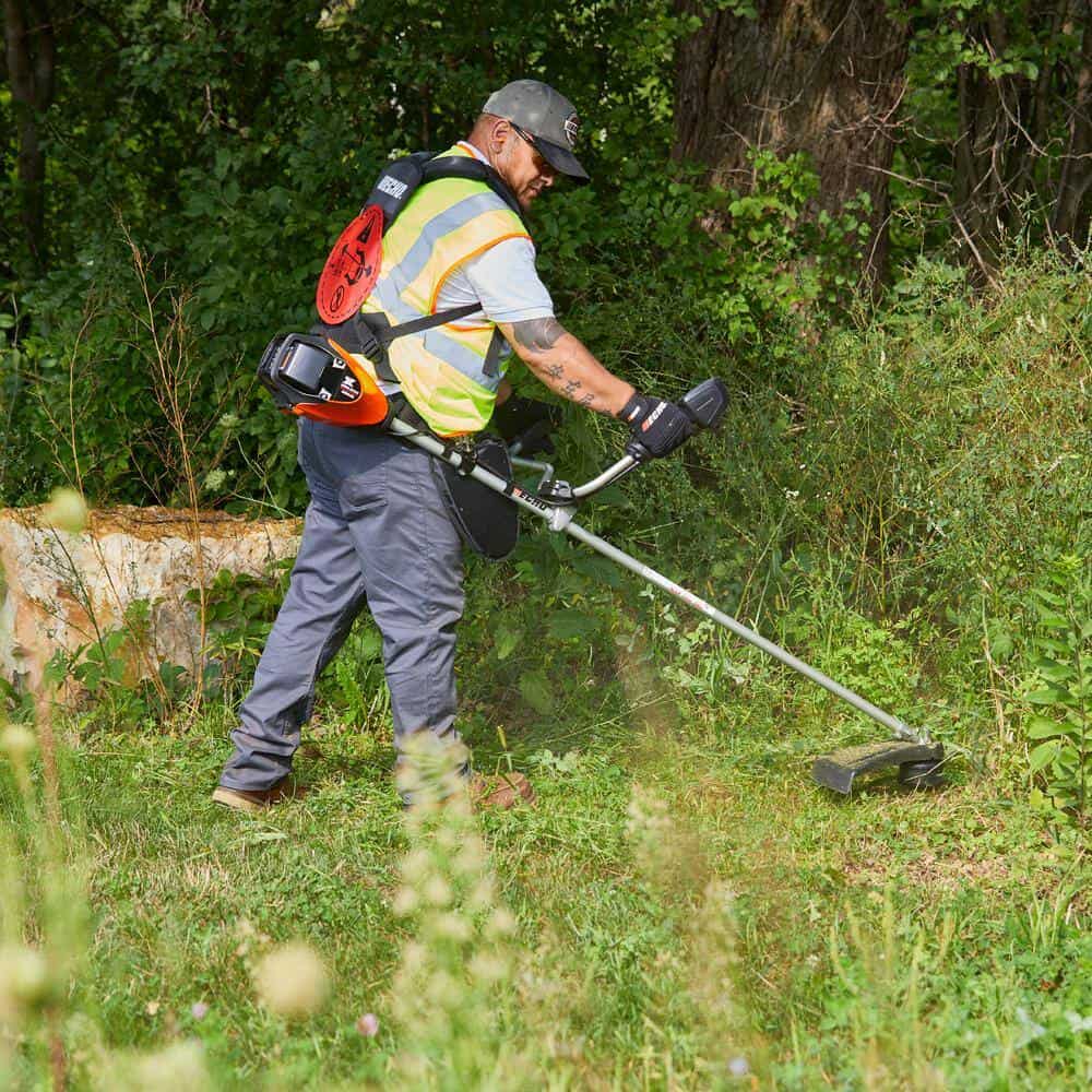 ECHO eFORCE 56V X Series 17 in. Brushless Cordless Battery String Trimmer/Brushcutter with 5.0 Ah Battery and Rapid Charger