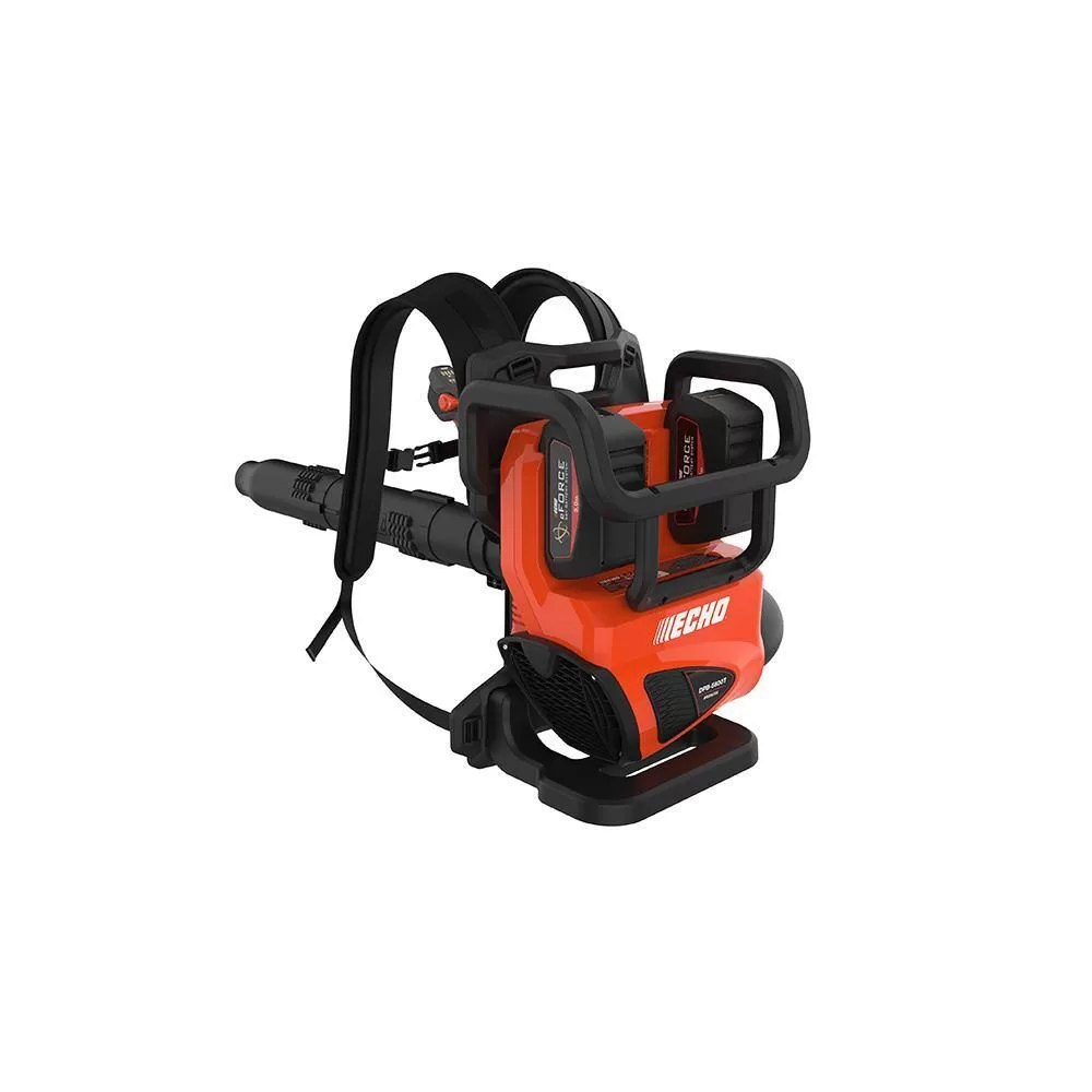 ECHO eFORCE 56V 195 MPH 795 CFM Cordless Battery Backpack Blower w/Tube Throttle & (2) 5.0Ah Batteries & Dual Port Charger
