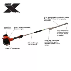 ECHO SHC-2620S 25.4 cc 2-Stroke Gas Engine X Series Hedge Trimmer