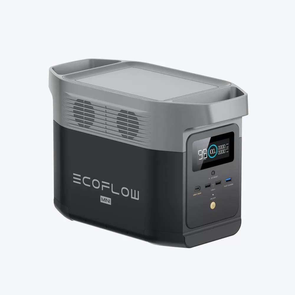 EcoFlow DELTAMI880-B-US 1400W Output/2100W Peak Push-Button Start Battery Generator DELTA Mini for Home Backup Power, Camping and RVs