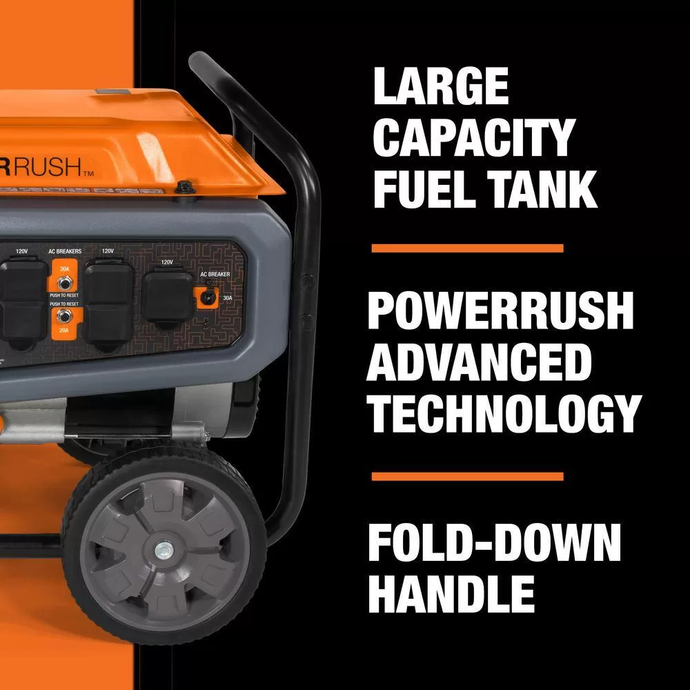 Generac G0077220 3600-Watt Gasoline Powered Recoil Start Portable Generator
