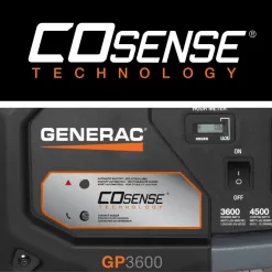 Generac G0077220 3600-Watt Gasoline Powered Recoil Start Portable Generator