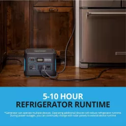 GENEVERSE 70-GVUS-HP1001 1002W Continuous/2000W Peak Output HomePower ONE Backup Battery Power Station for Homes-Emergency Power Supply