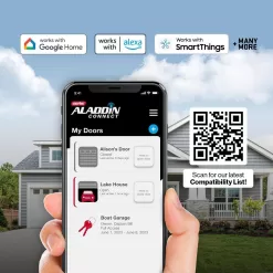 Genie 7155L-TKSV Signature Series SilentMax LED Connect Quiet Belt Drive Smart Garage Door Opener w/ Battery Backup plus Wi-Fi