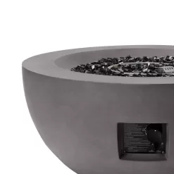 Hampton Bay FP20517 Grove Park 36 in. x 18 in. Round Concrete Propane Gas Fire Pit