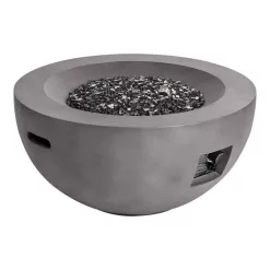 Hampton Bay FP20517 Grove Park 36 in. x 18 in. Round Concrete Propane Gas Fire Pit
