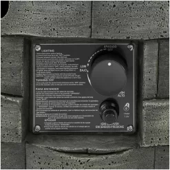 Hampton Bay FP20536 27 in. W x 24 in. H Round Concrete Finish Fire Table