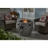 Hampton Bay FP20536 27 in. W x 24 in. H Round Concrete Finish Fire Table