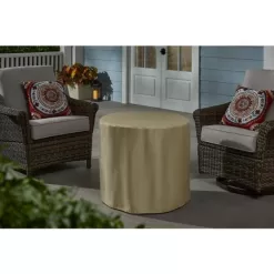 Hampton Bay FP20536 27 in. W x 24 in. H Round Concrete Finish Fire Table