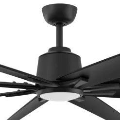 Home Decorators Collection Kensgrove II 72 in. Smart Indoor/Outdoor Matte Black Ceiling Fan with Remote Included Powered by Hubspace