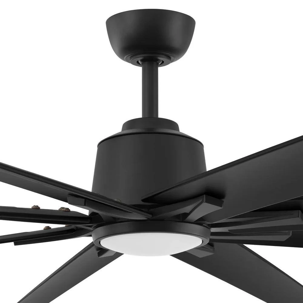 Home Decorators Collection Kensgrove II 72 in. Smart Indoor/Outdoor Matte Black Ceiling Fan with Remote Included Powered by Hubspace