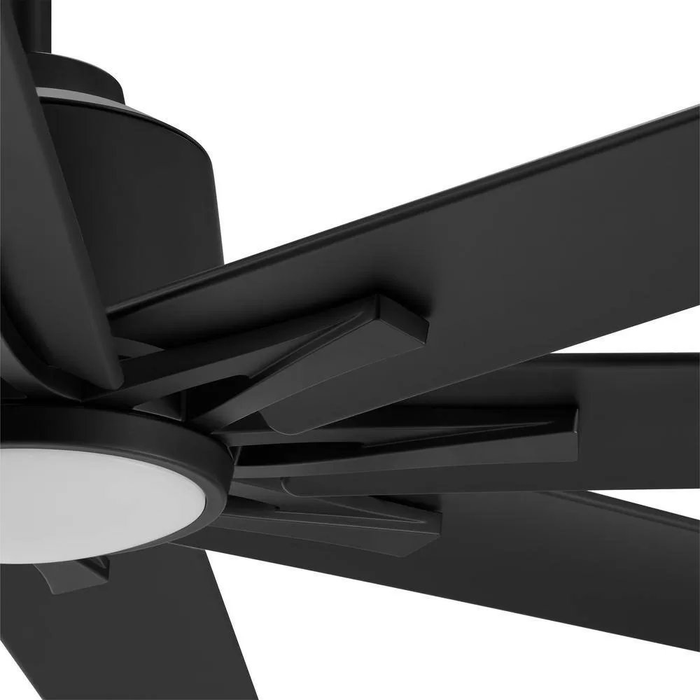 Home Decorators Collection Kensgrove II 72 in. Smart Indoor/Outdoor Matte Black Ceiling Fan with Remote Included Powered by Hubspace