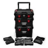 Husky H270BO3PCRTBCB 1/4 in., 3/8 in., and 1/2 in. Drive Mechanics Tool Set with Build-Out Rolling System (270-Piece)