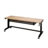 Husky HOTL7202B12 72 in. Adjustable Height Workbench Table with 2-Drawers in Black
