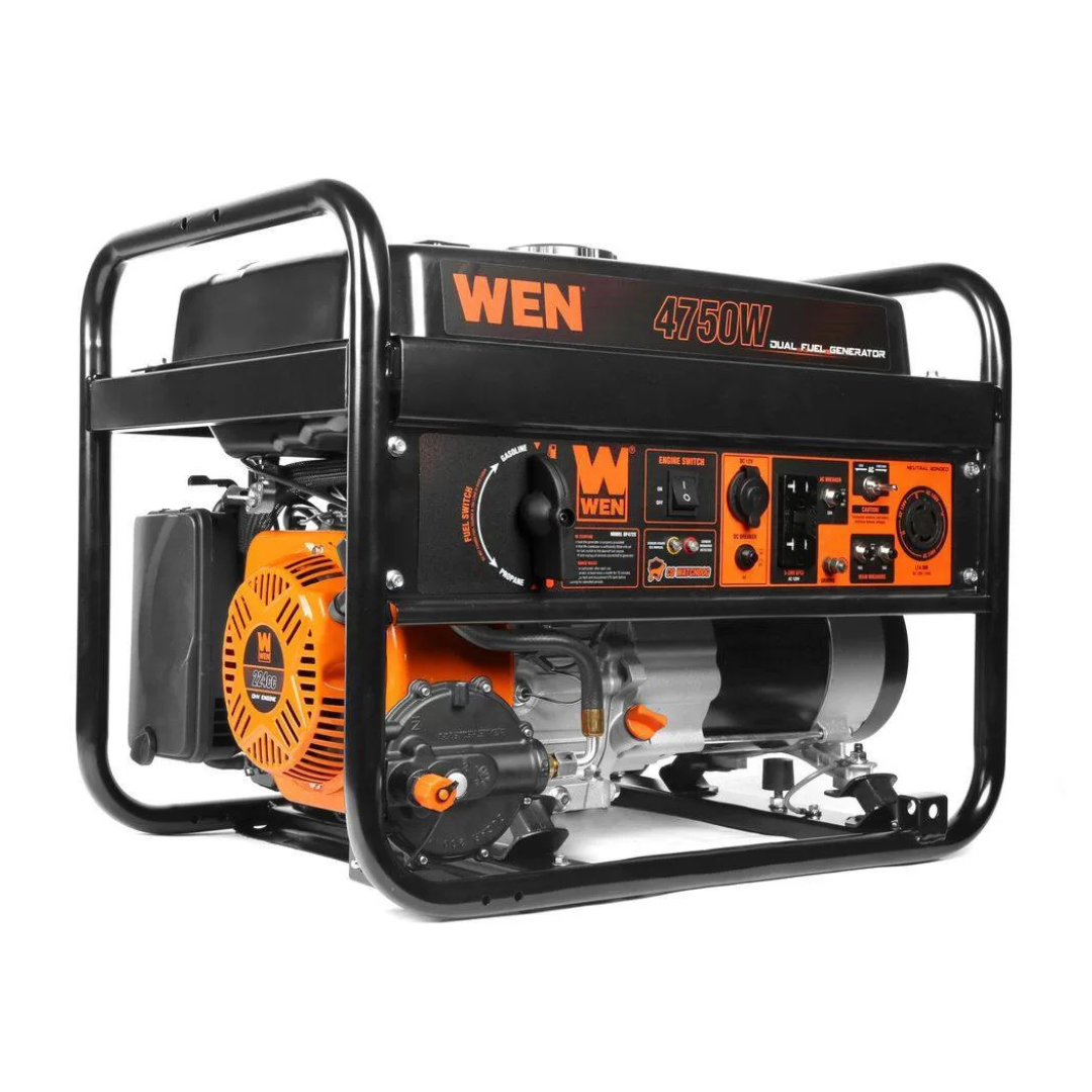 WEN DF472X 4750/3800-Watt 120-Volt/240-Volt Dual Fuel Portable Generator with CO Watchdog