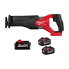 Milwaukee 2821-20-48-11-1880-48-11-1862 M18 FUEL GEN-2 18V Lithium-Ion Brushless Cordless SAWZALL Reciprocating Saw w/(3) High Output Batteries