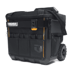 TOUGHBUILT Massive Mouth Hard Bottom XL Black Polyester 18-in Zippered Rolling Tool Bag