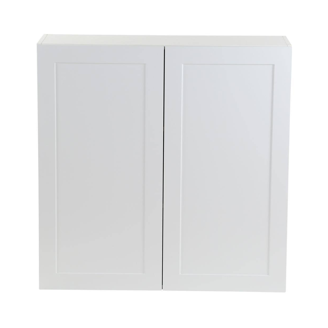 Hampton Bay Cambridge White Shaker Assembled Wall Cabinet with 2 Soft Close Doors (36 in. W x 12.5 in D x 36 in. H)