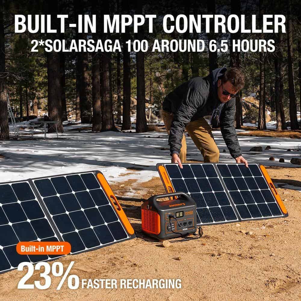 Jackery HTE053-880 1000-Watt Output/2000W Peak Portable Solar Power Station Explorer 880 Push Start Battery Generator for Outdoors/Camping