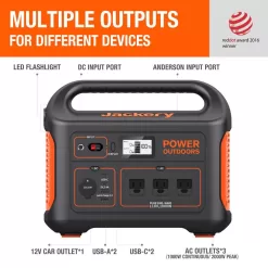 Jackery SG880_100 1000-Watt Continuous Output, Solar Generator 880 Push Button Start Battery Generator with SolarSaga 100W Solar Panel