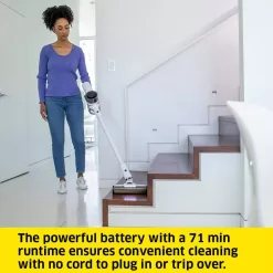 Karcher 1.012-912.0 VCN 5 Bagless, Cordless Vacuum Cleaner - Lightweight Stick Vacuum + Handheld Vacuum, 3-Speed Power Control, HEPA Filter