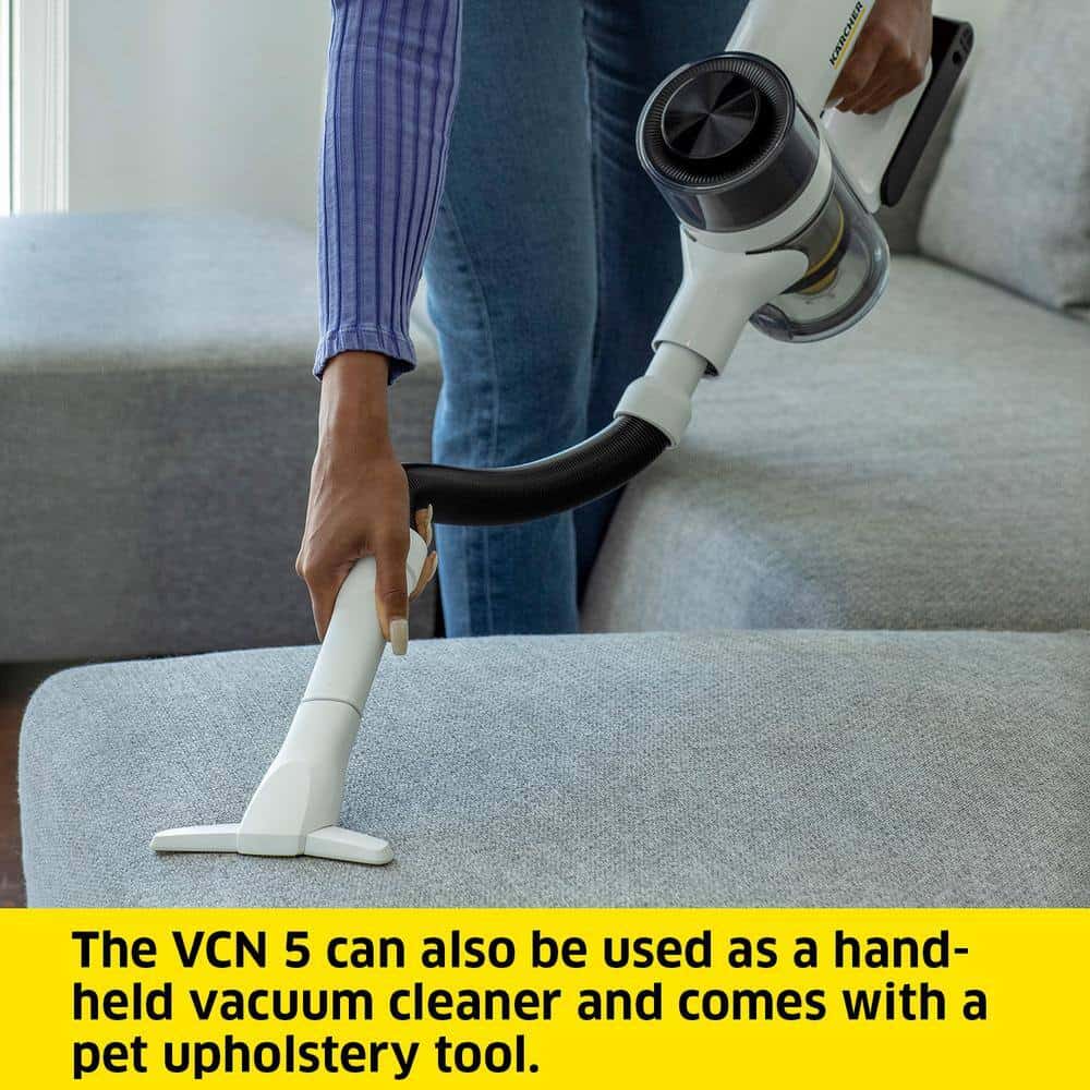 Karcher 1.012-912.0 VCN 5 Bagless, Cordless Vacuum Cleaner - Lightweight Stick Vacuum + Handheld Vacuum, 3-Speed Power Control, HEPA Filter