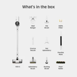 Karcher 1.012-912.0 VCN 5 Bagless, Cordless Vacuum Cleaner - Lightweight Stick Vacuum + Handheld Vacuum, 3-Speed Power Control, HEPA Filter