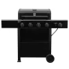 KENMORE PG-40406SOL-1 Kenmore 4 Burner Open Cart Propane Gas BBQ Grill with Side Burner, Black
