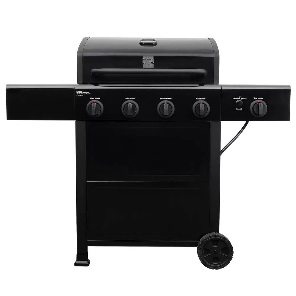 KENMORE PG-40406SOL-1 Kenmore 4 Burner Open Cart Propane Gas BBQ Grill with Side Burner, Black