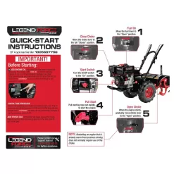 Legend Force LF20212RT 20 in. 212 cc Gas Rear Tine Garden Tiller
